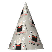 Magic Show Magician Kids Verjaardag Custom Naam Feesthoedjes (Voorkant)