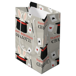 Magic Show Magician Kids Verjaardag Custom Naam Medium Cadeauzakje