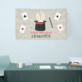 Magic Show Magician Kids Verjaardag Custom Naam Spandoek (Beurs)