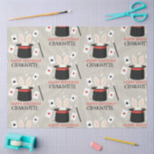 Magic Show Magician Kids Verjaardag Custom Naam Tissuepapier (Craft)