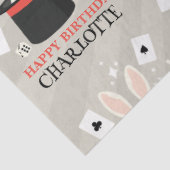 Magic Show Magician Kids Verjaardag Custom Naam Tissuepapier (Detail)