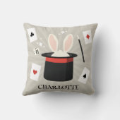 Magic Show Magician Kinder aangepaste naam Kussen (Achterkant)