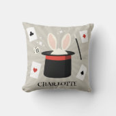 Magic Show Magician Kinder aangepaste naam Kussen (Voorkant)