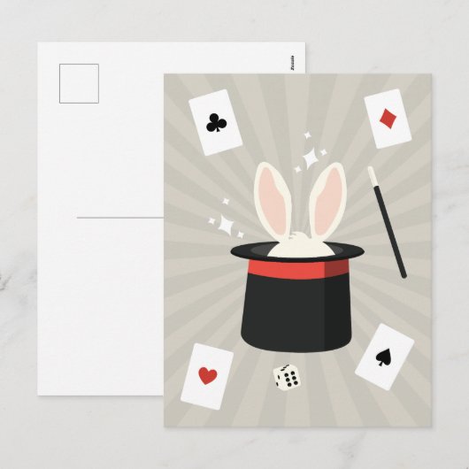 Magic Show Magician Kinder Feestdagenkaart (Voorkant / Achterkant)