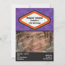 Magic Show Marquee Birthday Party Kaart