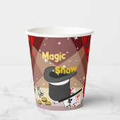 Magic Show Stage Rood Verjaardagsfeest Papieren Bekers (Voorkant)
