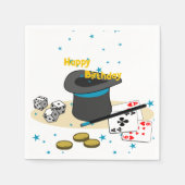 Magic Show Stary Blue Happy Birthday Kinder Partij Servet (Voorkant)