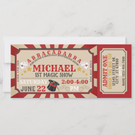 Magic Show Ticket Verjaardagsuitnodiging