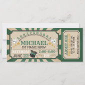 Magic Show Ticket Verjaardagsuitnodiging (Voorkant)
