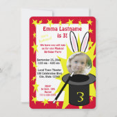 Magic Show Verjaardag Rood Kaart (Voorkant)