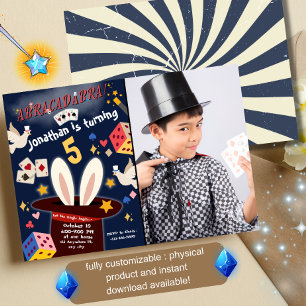 Magic Show Verjaardag Uitnodiging Uitnodiging Cust