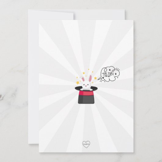 Magic Show Verjaardagsfeest Kaart (Achterkant)