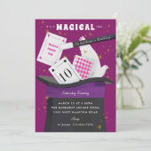 Magic Show Verjaardagsfeest Kaart (Staand voorkant)