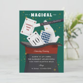 Magic Show Verjaardagsfeest Kaart (Staand voorkant)