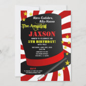 Magic show verjaardagsfeestje goochelaar uitnodigi kaart (Voorkant)