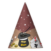 Magic Show Verjaardagsfeestje Rood Kinder Feesthoedjes (Voorkant)