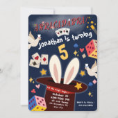 Magic Show Verjaardagsfeestje Uitnodiging Magic Tr (Voorkant)