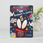 Magic Show verjaardagsfeestje voor kinderen Kaart (Staand voorkant)