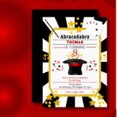 Magic Show Verjaardagsfeestuitnodiging Kaart