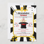 Magic Show Verjaardagsfeestuitnodiging Kaart (Voorkant)