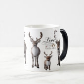 Magic Silhouette Reindeer Magische Mok (Voorkant rechts)