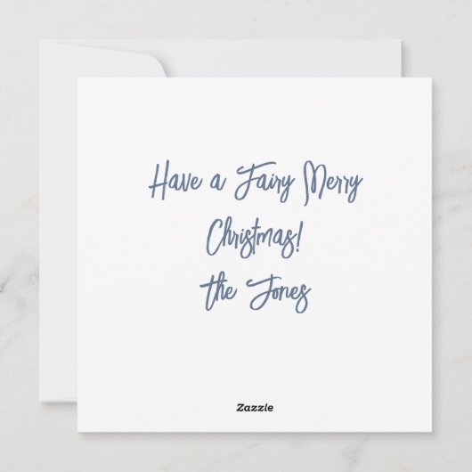 Magic Snow Fairy Kerst Flat Vakantie Kaart (Achterkant)