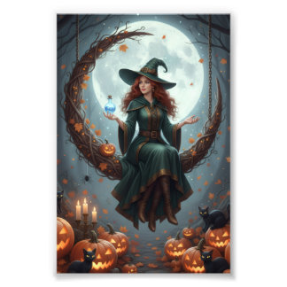 Magic Sorcery Halloween Family Foto Afdruk