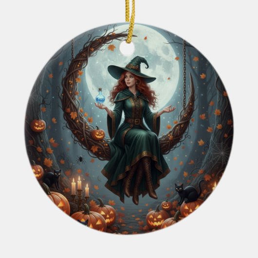 Magic Sorcery Halloween Family Keramisch Ornament (Voorkant)