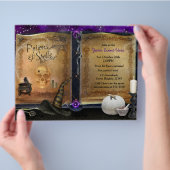 Magic Spell Book Halloween Party Event Flyer (Hand)