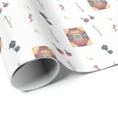 Magic Spell Books Witchcraft Kids Birthday Cadeaupapier (Rol Hoek)