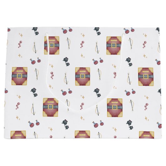 Magic Spell Books Witchcraft Kids Birthday Groot Cadeauzakje (Voorkant)