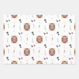 Magic Spell Books Witchcraft Kids Birthday Inpakpapier Vel