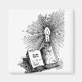 Magic Spells Book Candle Witchcraft art magnet (Voorkant)