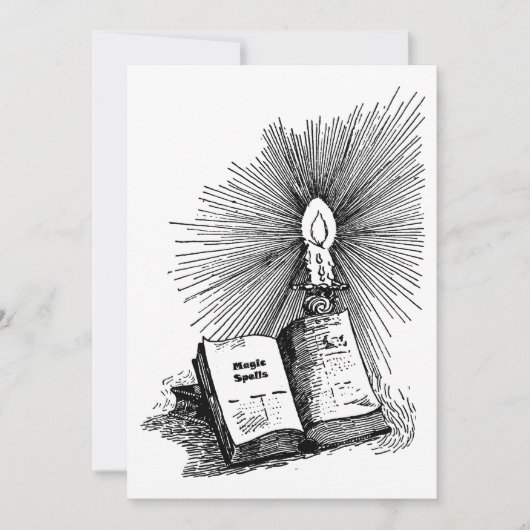 Magic Spells Book Candle Witchcraft Bedankkaart (Voorkant)