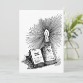Magic Spells Book Candle Witchcraft Bedankkaart (Staand voorkant)