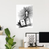 Magic Spells Book Candle Witchcraft Poster (Thuiskantoor)