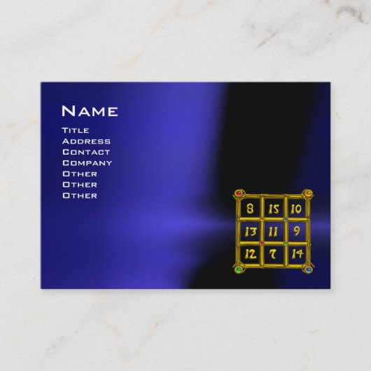 MAGIC SQUARE 33, Blue Black Visitekaartje (Voorkant)