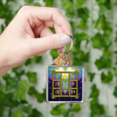 MAGIC SQUARE 33, Blue Paars Black Sleutelhanger (Hand)