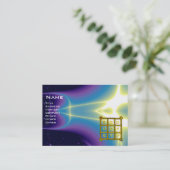 MAGIC SQUARE 33, Blue Paars Visitekaartje (Staand voorkant)