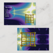MAGIC SQUARE 33, Blue Paars Visitekaartje (Voorkant / Achterkant)