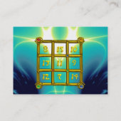 MAGIC SQUARE 33, Blue Turquase, Pearl Paper Visitekaartje (Achterkant)