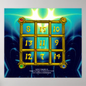 MAGIC SQUARE 33, Blue Turquase Poster (Voorkant)
