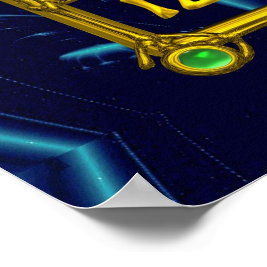 MAGIC SQUARE 33, Blue Turquase Poster (Hoek)