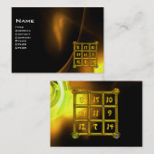 MAGIC SQUARE 33, geel bruin zwart Visitekaartje (Voorkant / Achterkant)