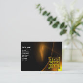 MAGIC SQUARE 33, geel bruin zwart Visitekaartje (Staand voorkant)