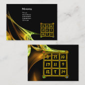 MAGIC SQUARE 33, geel bruin zwart Visitekaartje (Voorkant / Achterkant)