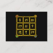 MAGIC SQUARE 33,Metaalpapier voor zwart en platina Visitekaartje (Achterkant)