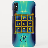 MAGIC SQUARE 33 MONOGRAM Blauwgroen, Aqua Blue Tur Case-Mate iPhone Case (Achterkant)