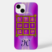 MAGIC SQUARE 33 MONOGRAM Pink Fuchsia, Paars Case-Mate iPhone Case (Achterkant)