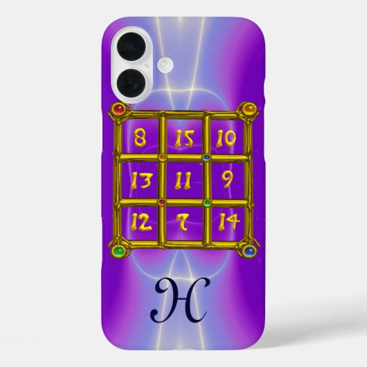 MAGIC SQUARE 33 MONOGRAM Roze Lila, Paars Case-Mate iPhone Case (Achterkant)
